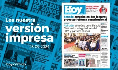 Edición impresa, sábado 28 de septiembre de 2024