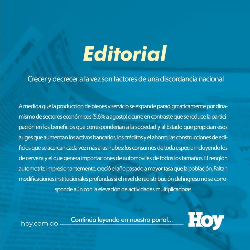 Crecer y decrecer a la vez son factores de una discordancia nacional