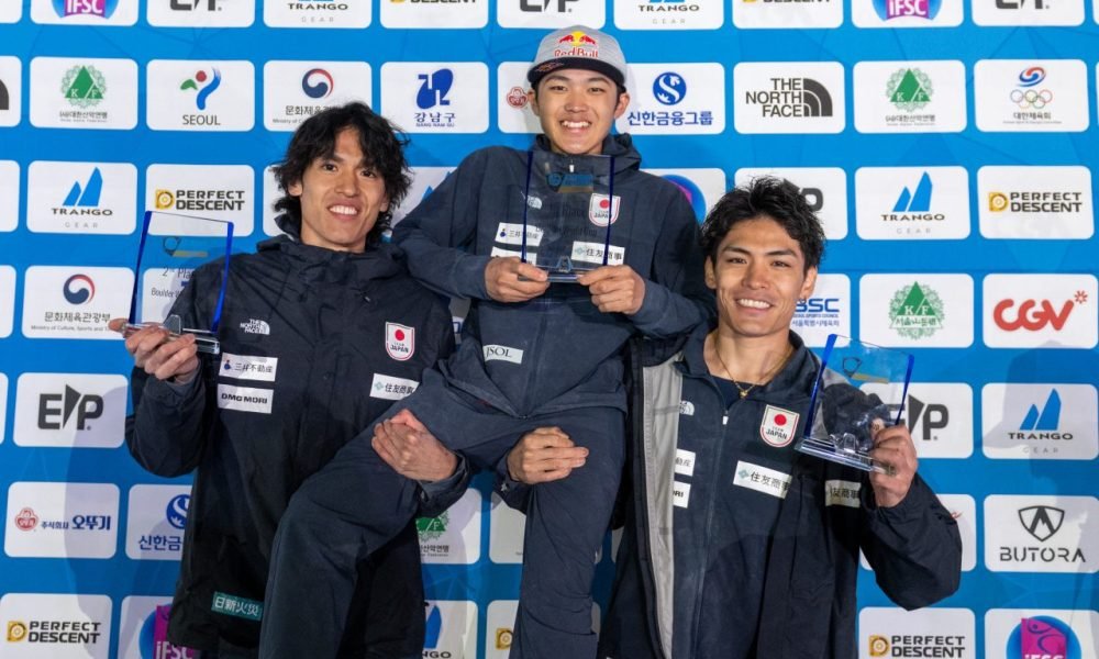 Sorato Anraku y Natalia Grossman revalidan sus títulos de la Copa del Mundo de Búlder